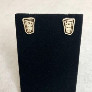 Ed, Edd, and Eddy Plank Wood Stud Earrings